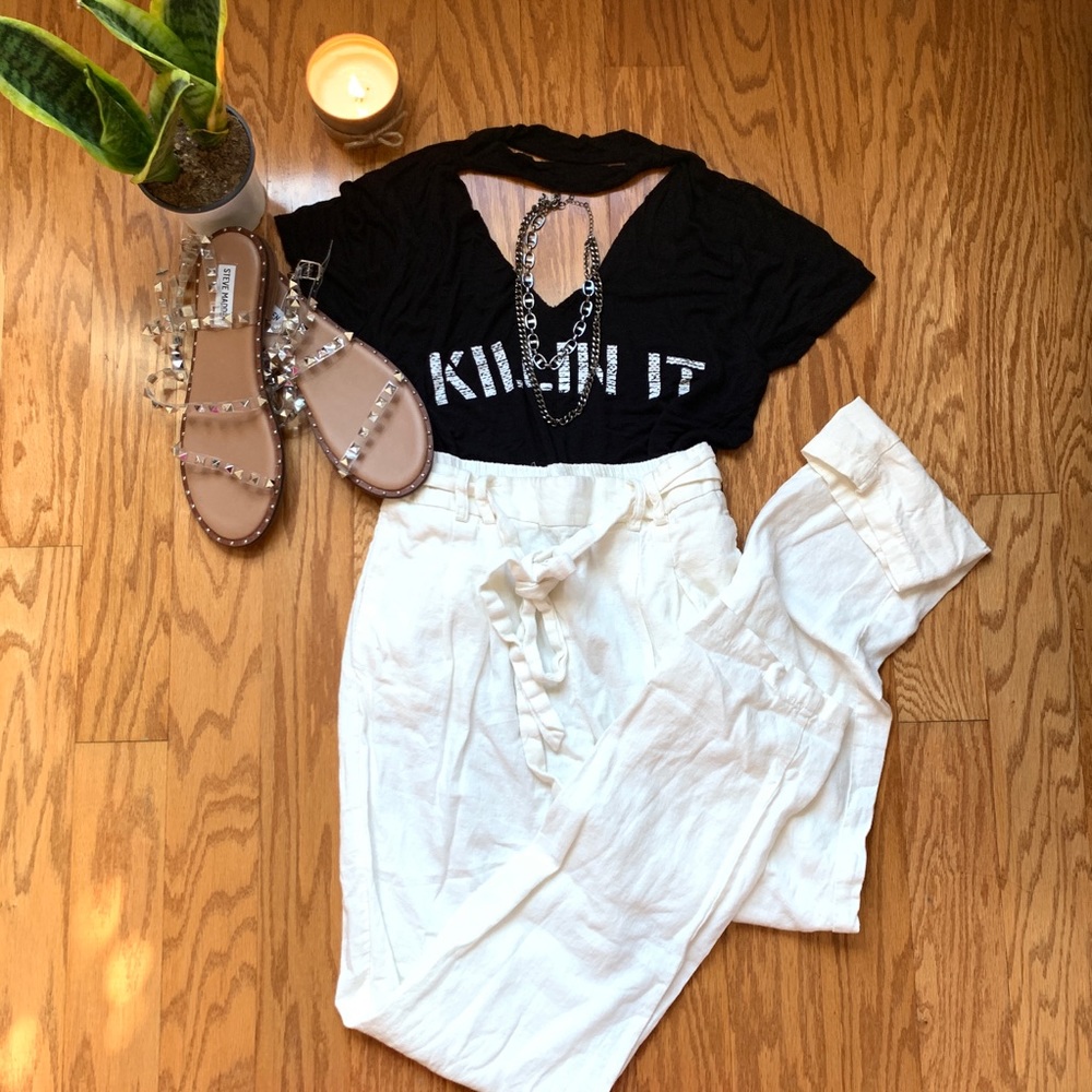 Black and white outfit both size medium
